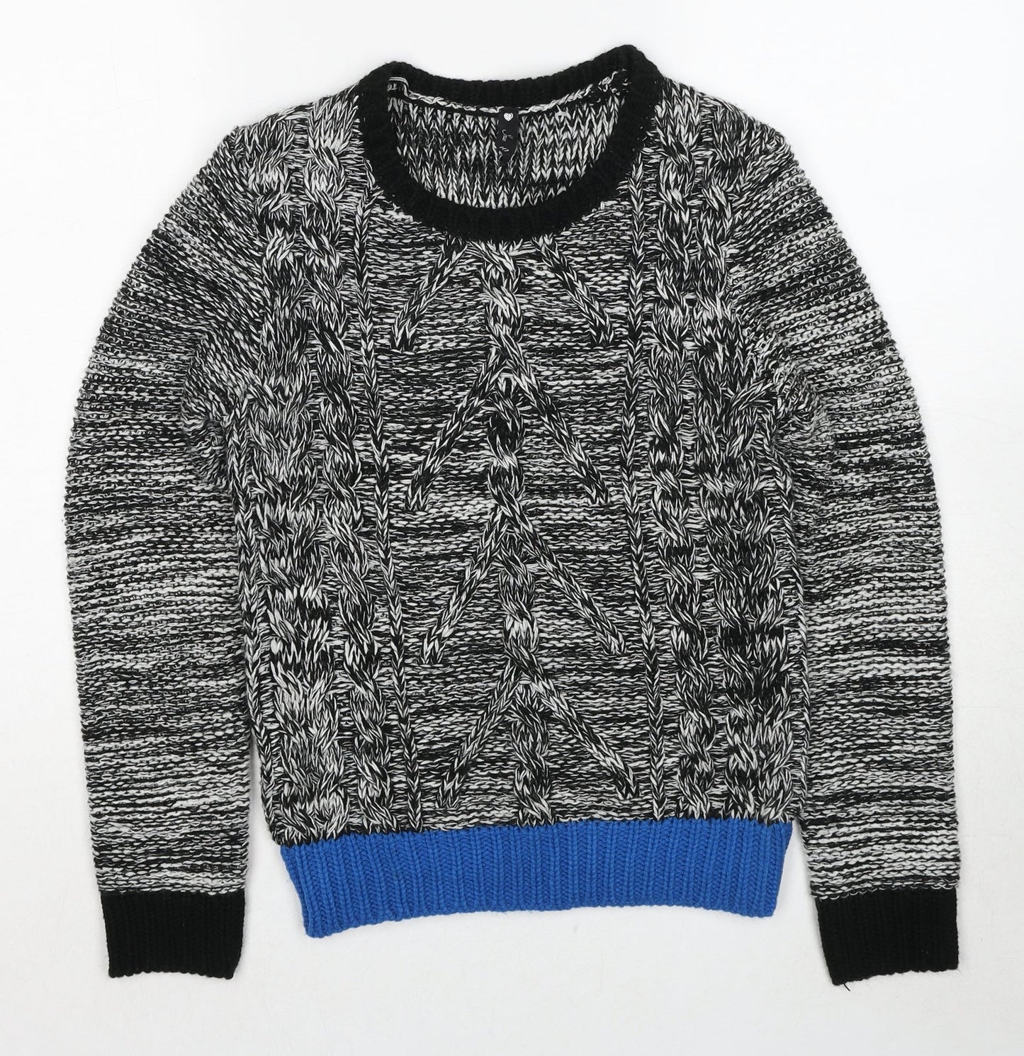 Womens UK Size 10 Influence Black Pullover Jumper