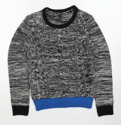 Womens UK Size 10 Influence Black Pullover Jumper