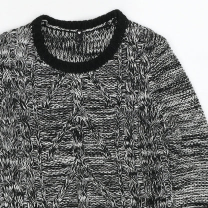 Womens UK Size 10 Influence Black Pullover Jumper