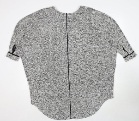 Womens UK Size M New Look Grey Pullover Jumper