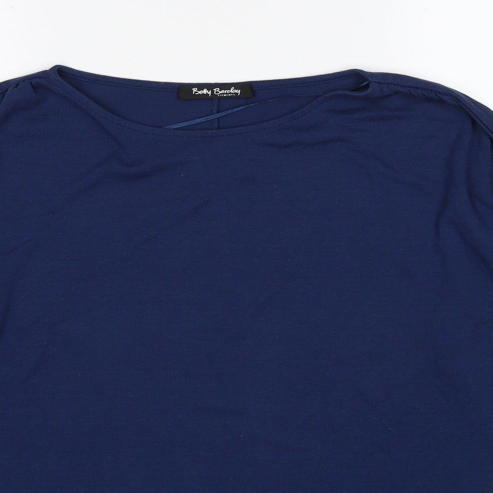 Womens UK Size 8 Betty Barclay Blue Pullover Jumper
