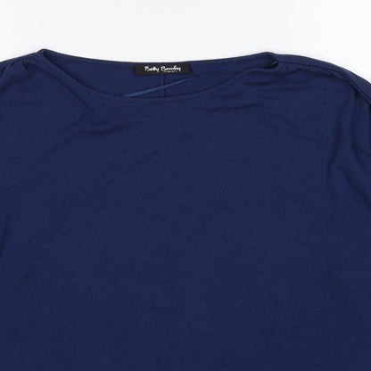 Womens UK Size 8 Betty Barclay Blue Pullover Jumper