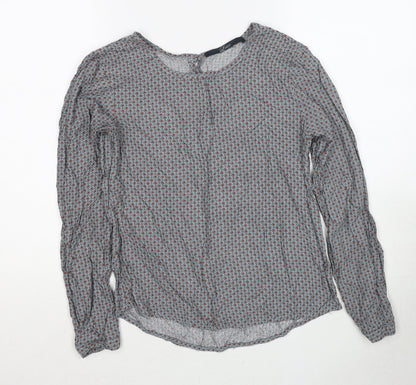 Womens UK Size 6 Luxzuz Grey Basic Blouse