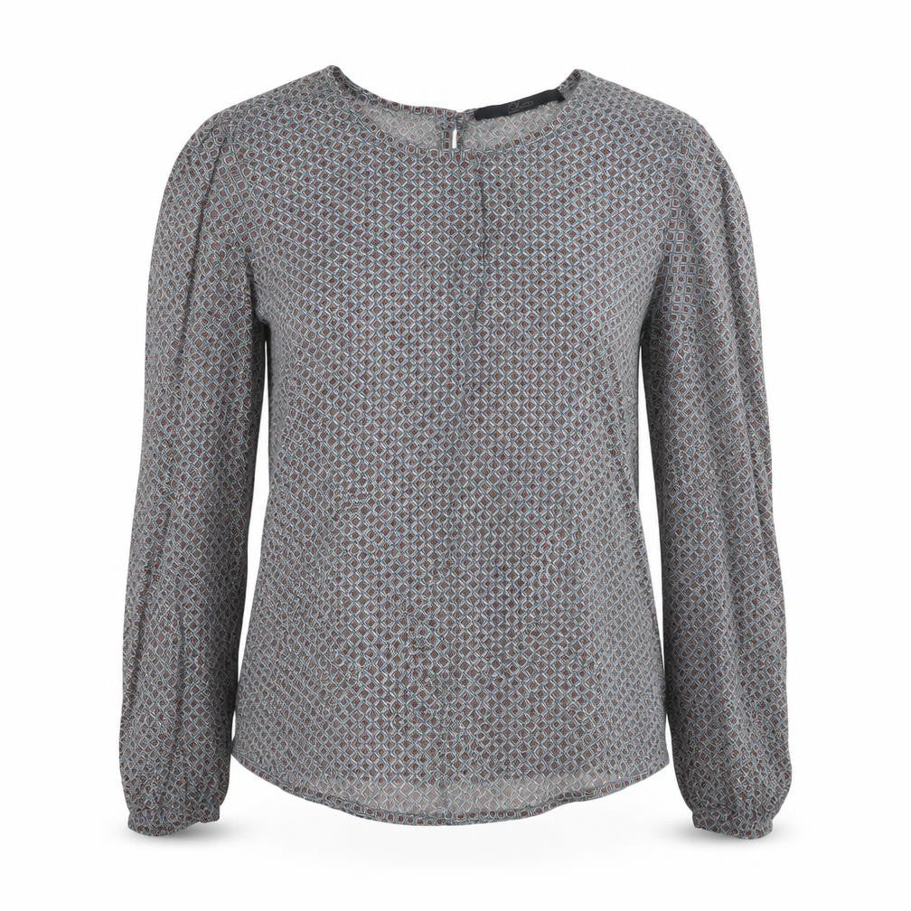 Womens UK Size 6 Luxzuz Grey Basic Blouse