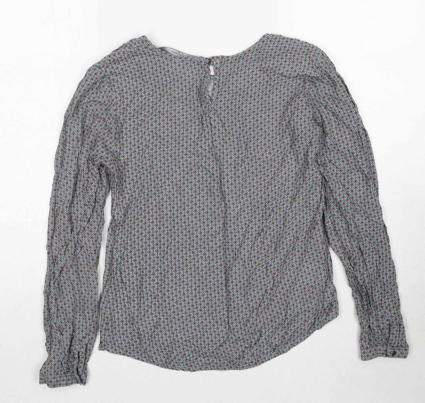 Womens UK Size 6 Luxzuz Grey Basic Blouse