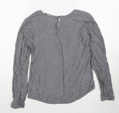 Womens UK Size 6 Luxzuz Grey Basic Blouse
