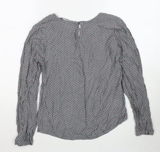 Womens UK Size 6 Luxzuz Grey Basic Blouse