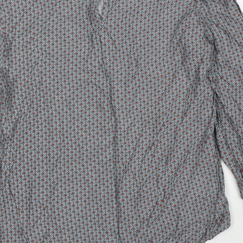 Womens UK Size 6 Luxzuz Grey Basic Blouse
