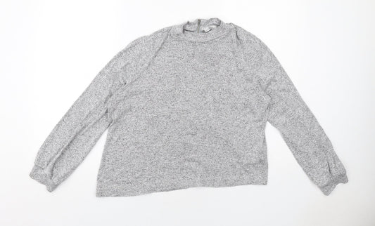 Womens UK Size L Oasis Grey Basic Blouse