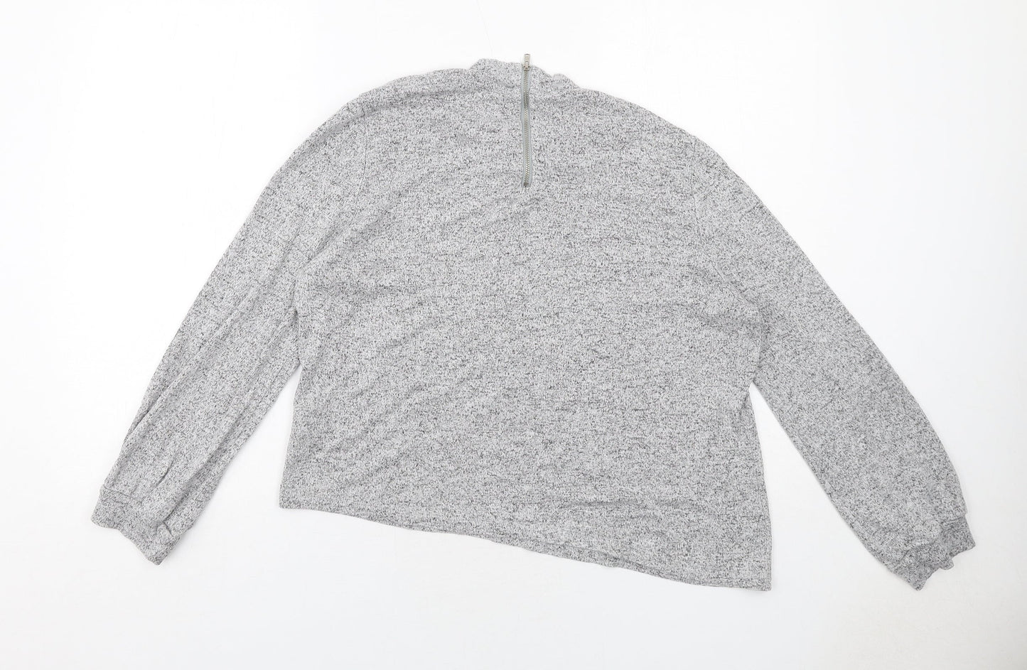 Womens UK Size L Oasis Grey Basic Blouse