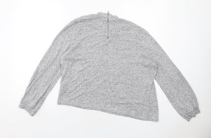 Womens UK Size L Oasis Grey Basic Blouse