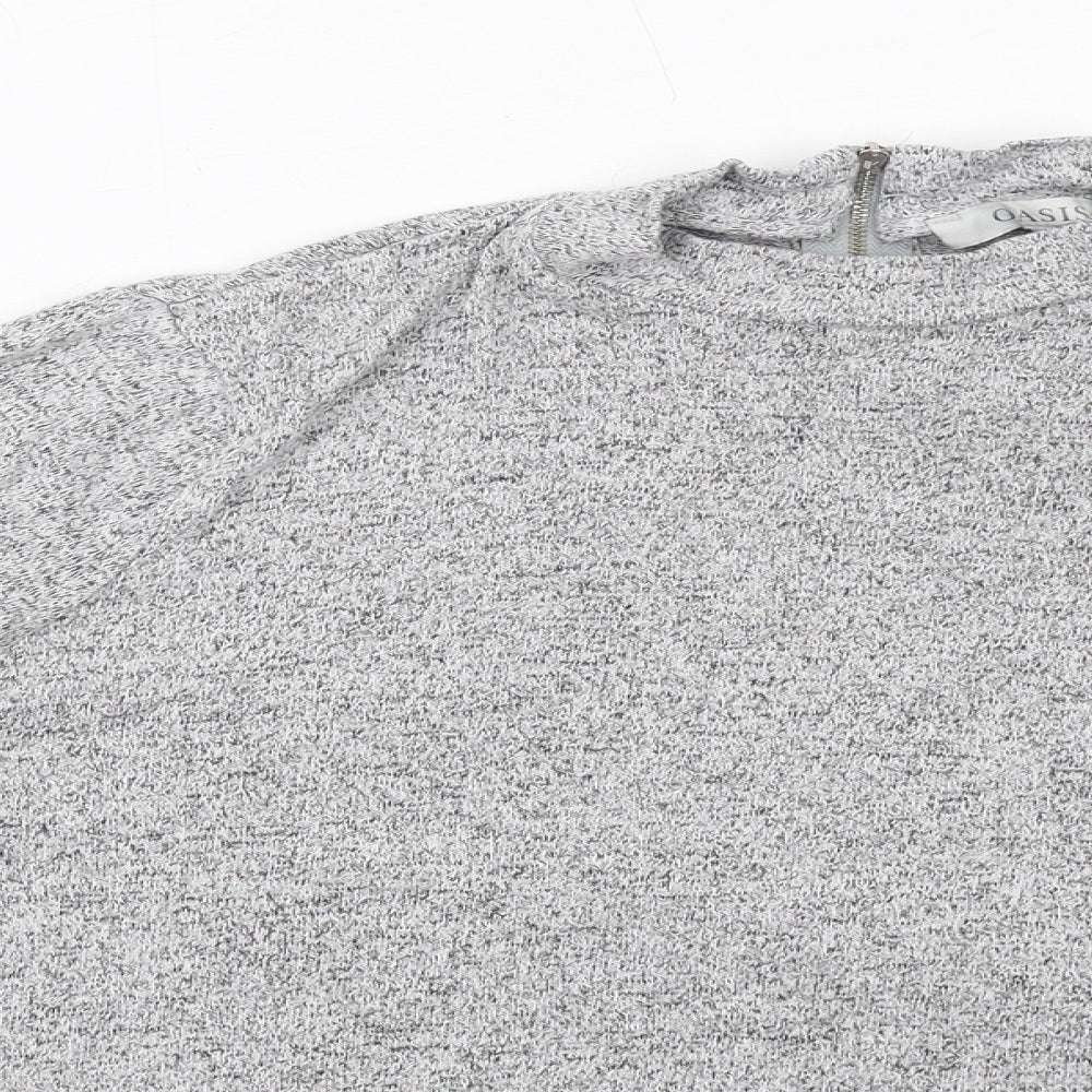 Womens UK Size L Oasis Grey Basic Blouse