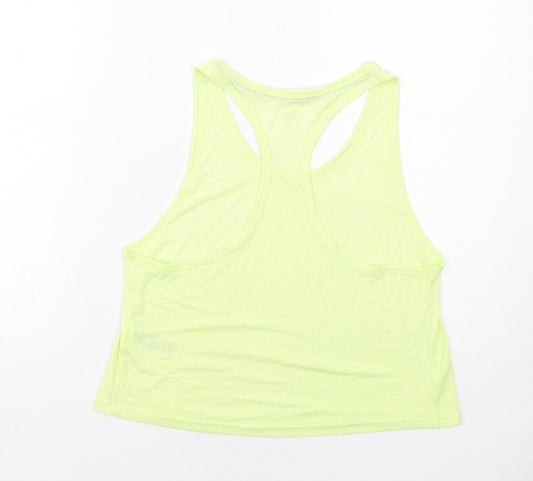 Marks and Spencer Womens Yellow Polyester Pullover Tank Size 10 Scoop Neck Pullover