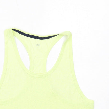Marks and Spencer Womens Yellow Polyester Pullover Tank Size 10 Scoop Neck Pullover