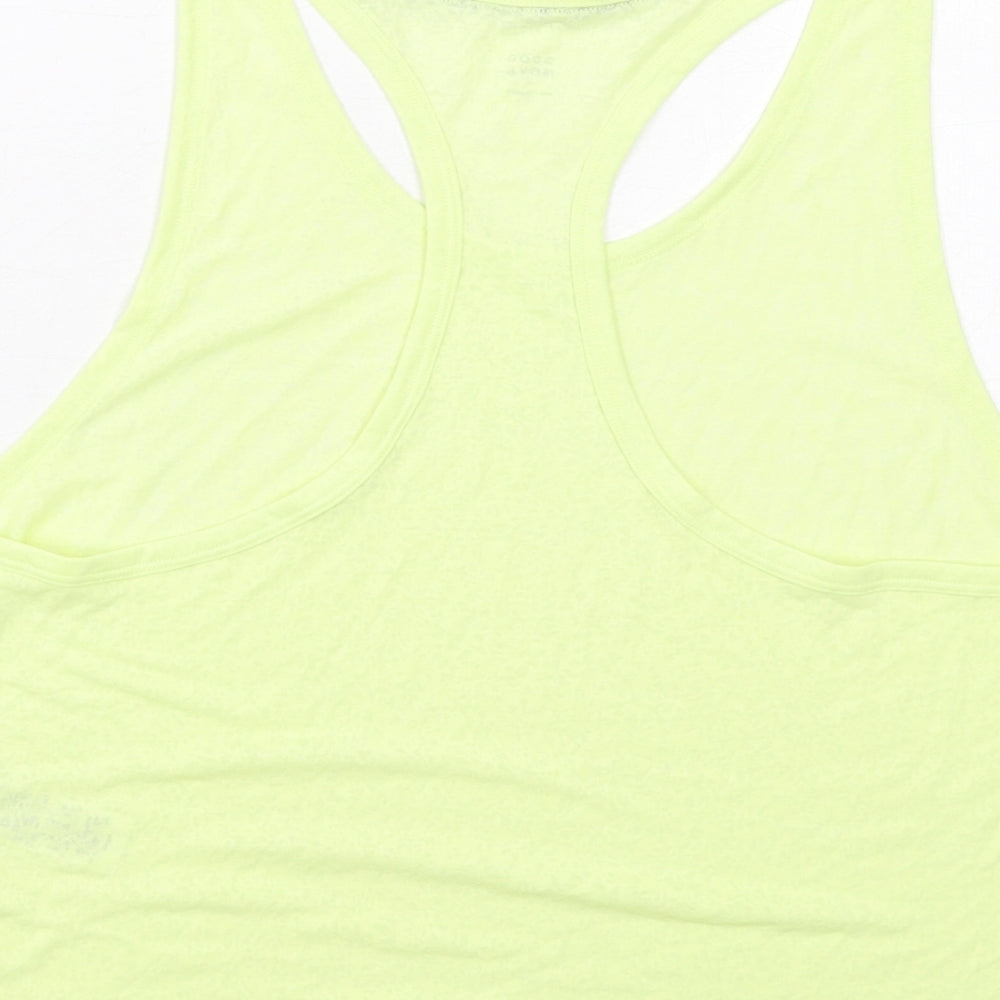 Marks and Spencer Womens Yellow Polyester Pullover Tank Size 10 Scoop Neck Pullover