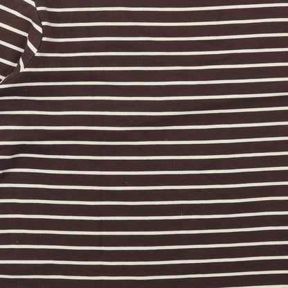 Womens UK Size 14 Maine Brown Basic T-Shirt