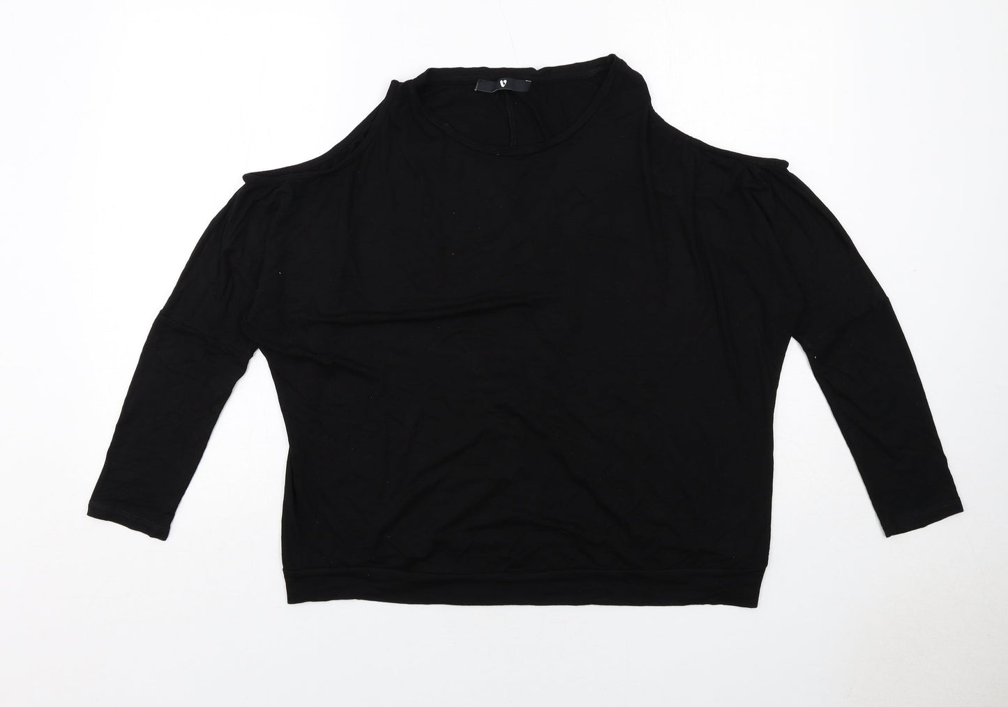 Womens UK Size 14 Very Black Basic Blouse