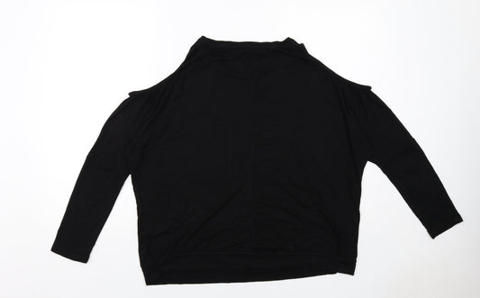 Womens UK Size 14 Very Black Basic Blouse