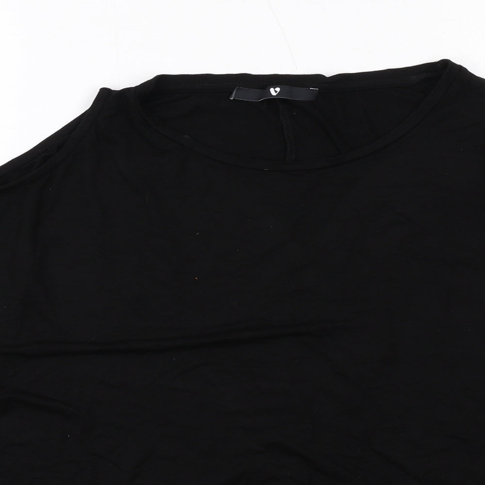 Womens UK Size 14 Very Black Basic Blouse