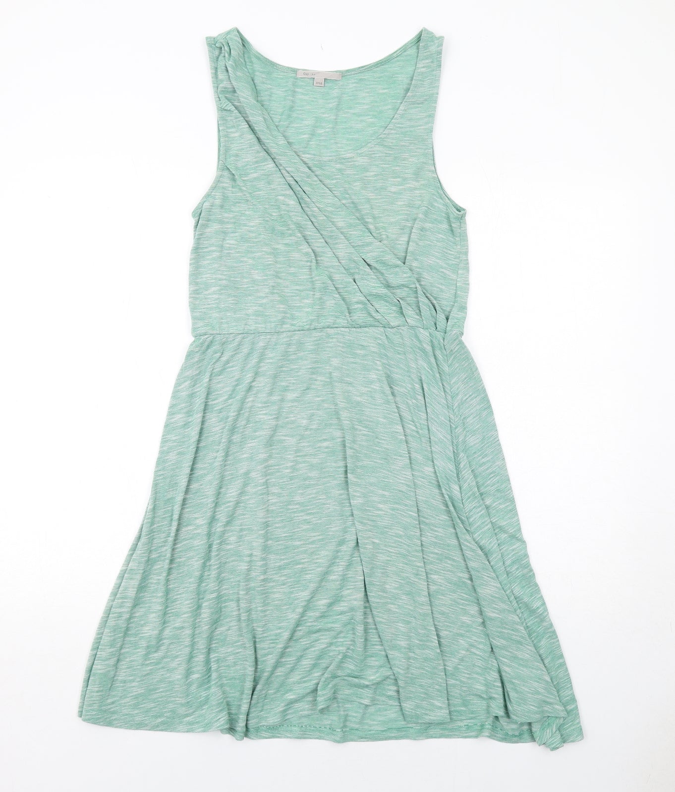 Gap Womens Green Viscose Tank Dress Size S Round Neck Pullover