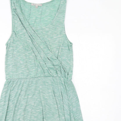 Gap Womens Green Viscose Tank Dress Size S Round Neck Pullover