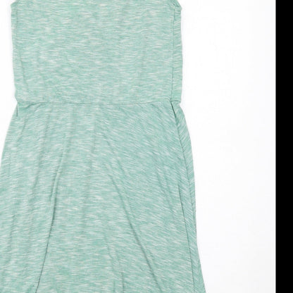 Gap Womens Green Viscose Tank Dress Size S Round Neck Pullover