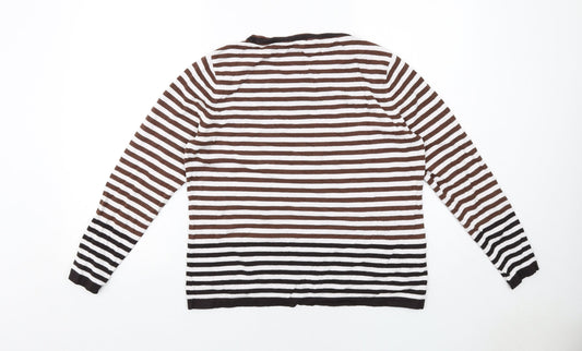 Womens UK Size L CC Brown Pullover Jumper