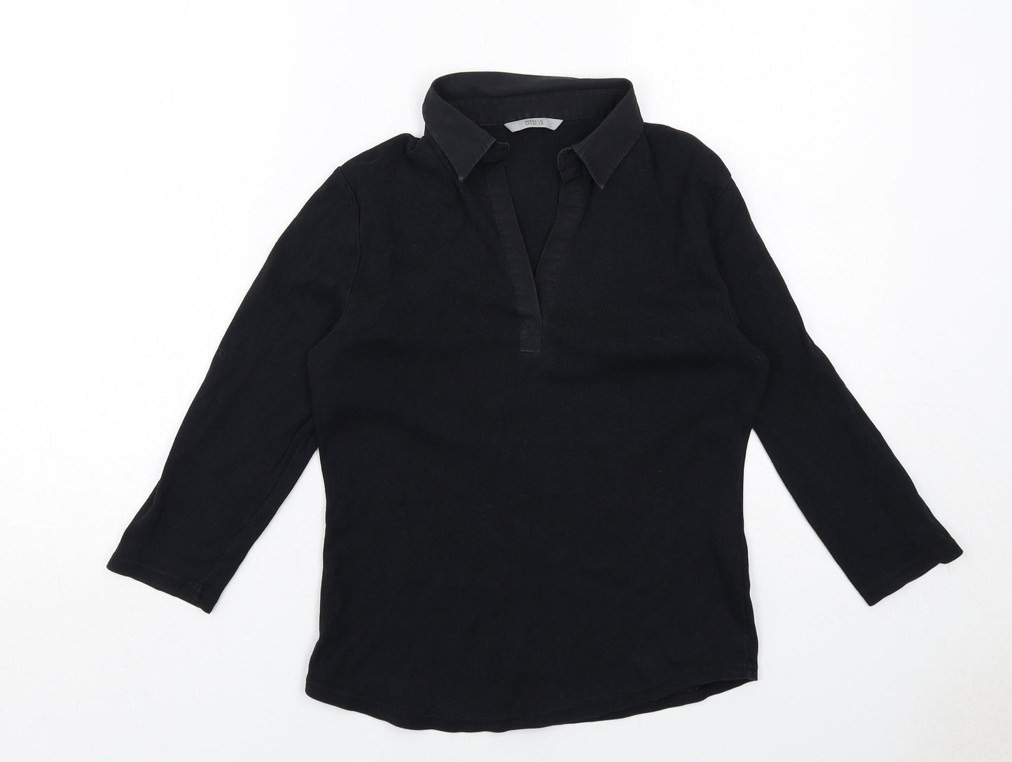 Womens UK Size 12 Marks and Spencer Black Basic Blouse