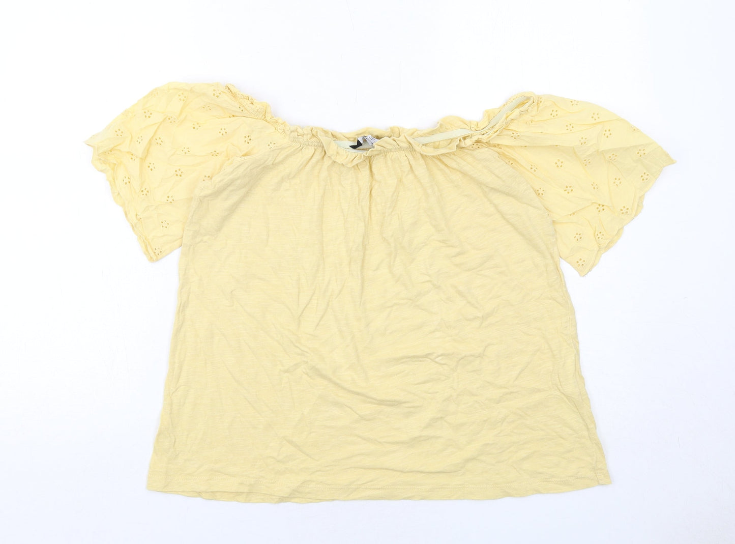 Womens UK Size M Dorothy Perkins Yellow Basic Blouse