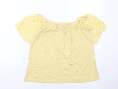 Womens UK Size M Dorothy Perkins Yellow Basic Blouse