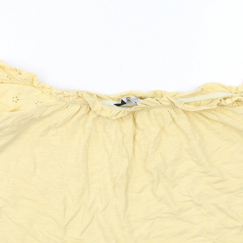 Womens UK Size M Dorothy Perkins Yellow Basic Blouse