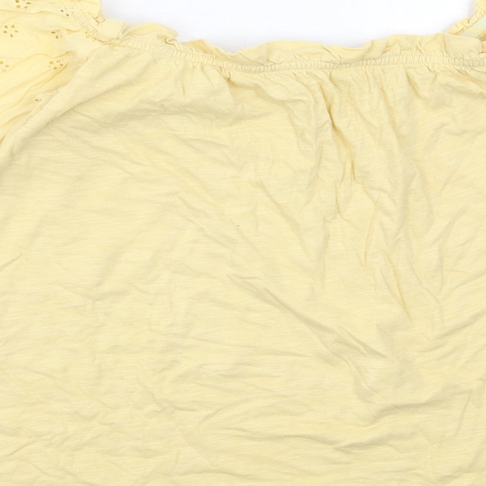 Womens UK Size M Dorothy Perkins Yellow Basic Blouse