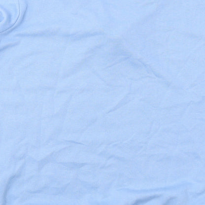 QED London Womens Blue Cotton Jumper Dress Size M Round Neck Pullover