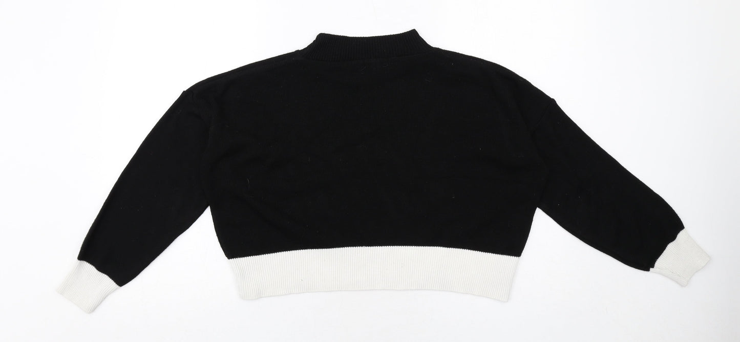 Womens UK Size M PRETTYLITTLETHING Black Pullover Jumper