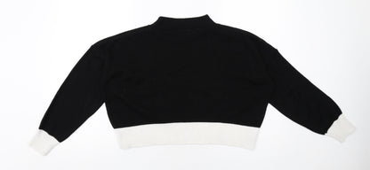 Womens UK Size M PRETTYLITTLETHING Black Pullover Jumper
