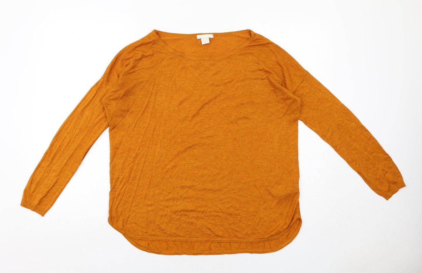 Womens UK Size S H&M Orange Pullover Jumper