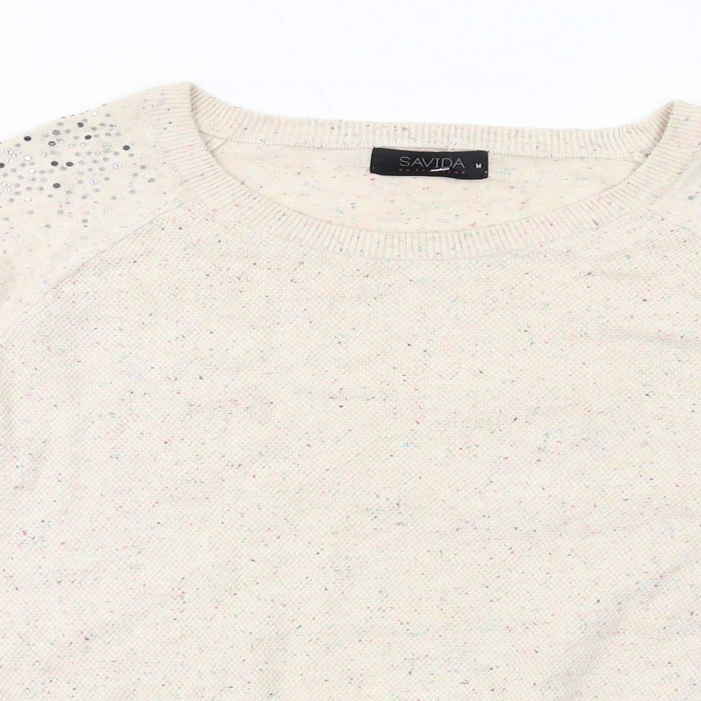 Womens UK Size M Savida Ivory Pullover Jumper