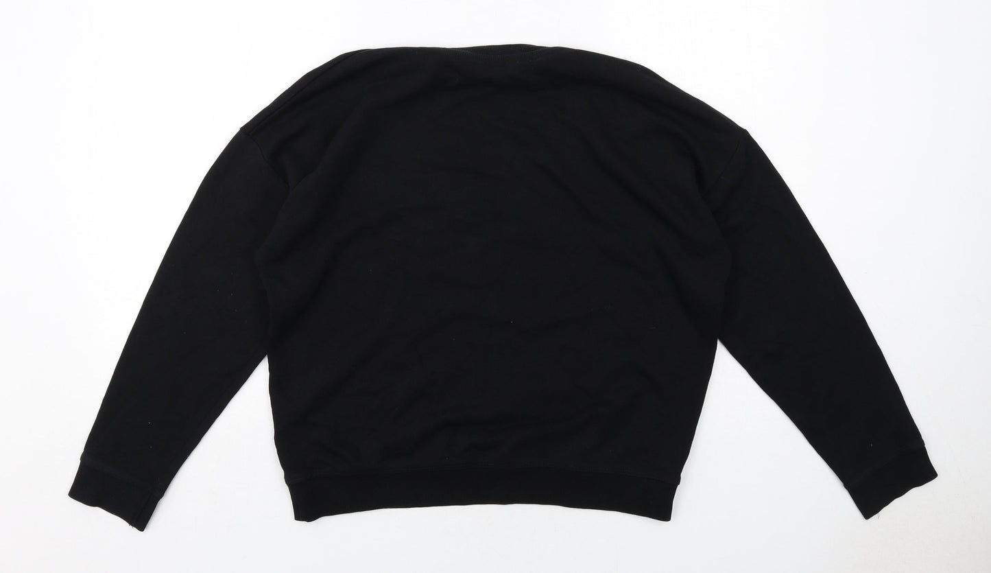 New Look Womens Black Cotton Pullover Sweatshirt Size 6 Pullover - South Side Serpents