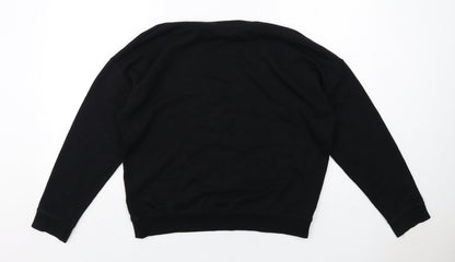 New Look Womens Black Cotton Pullover Sweatshirt Size 6 Pullover - South Side Serpents