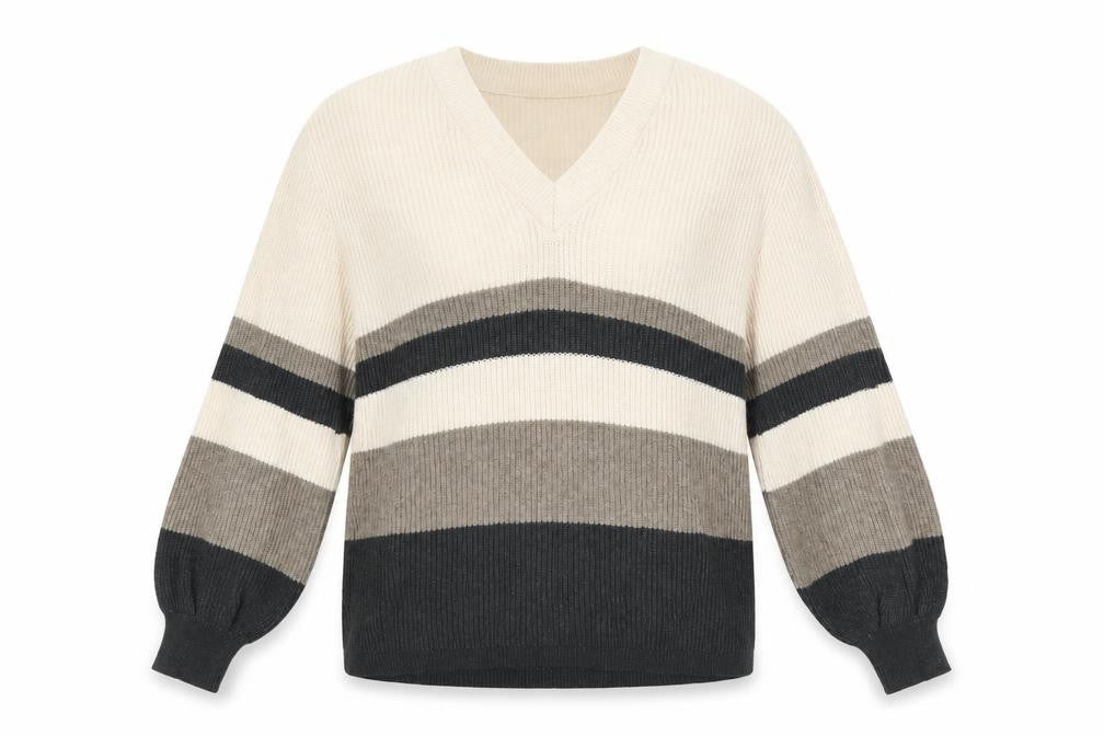 Womens UK Size S OBJECT Beige Pullover Jumper