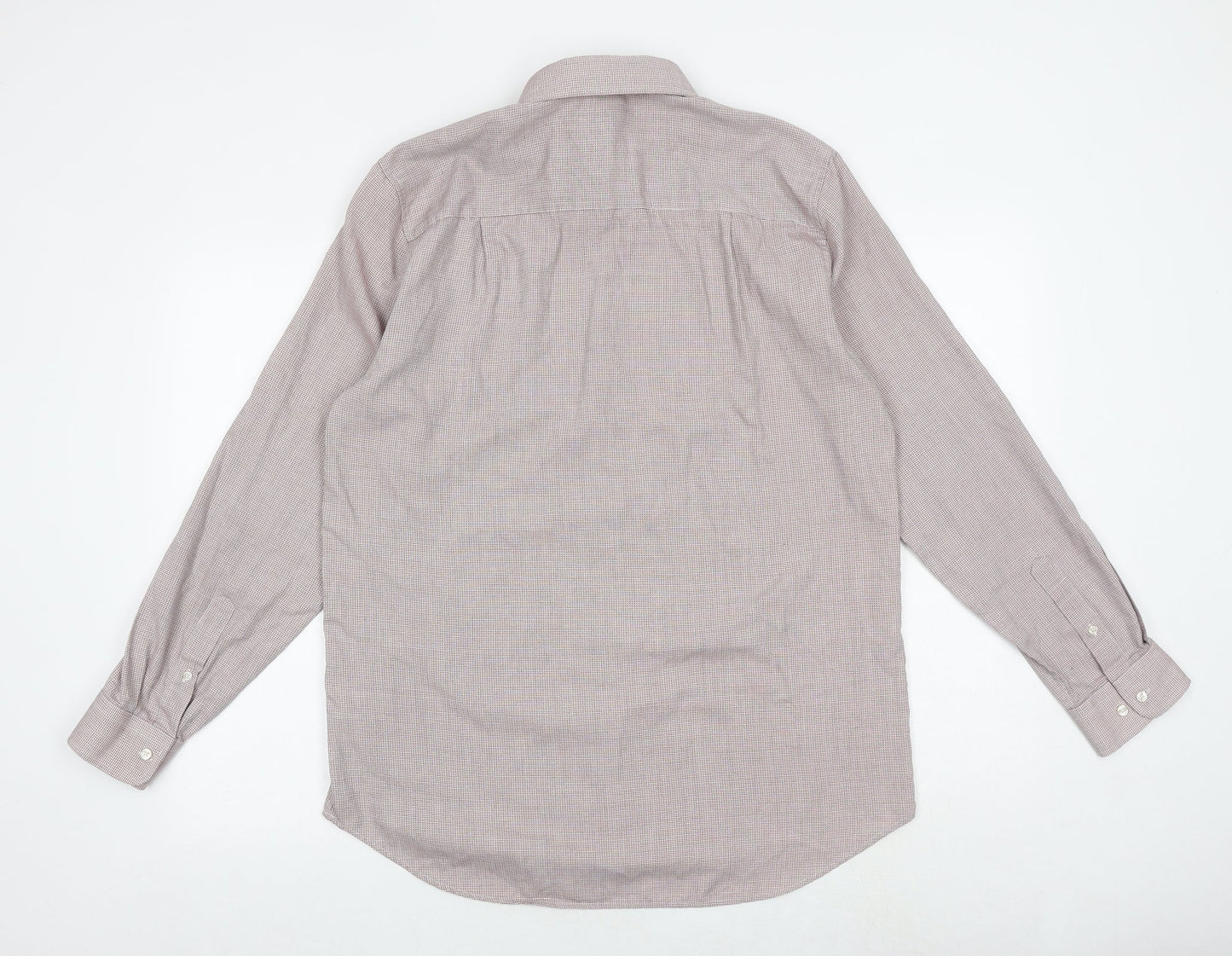 NEXT Mens Red Polyester Button-Up Size 16 Collared Button