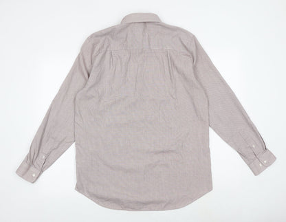 NEXT Mens Red Polyester Button-Up Size 16 Collared Button