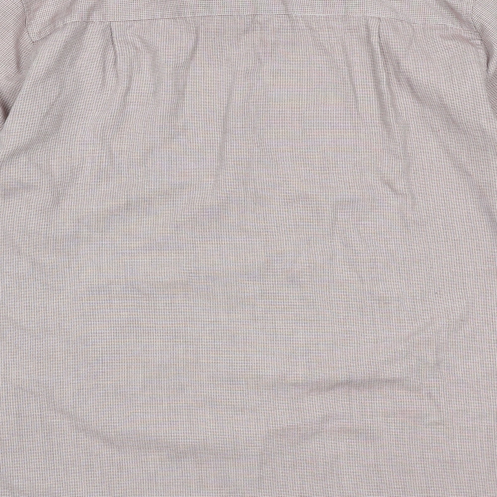 NEXT Mens Red Polyester Button-Up Size 16 Collared Button