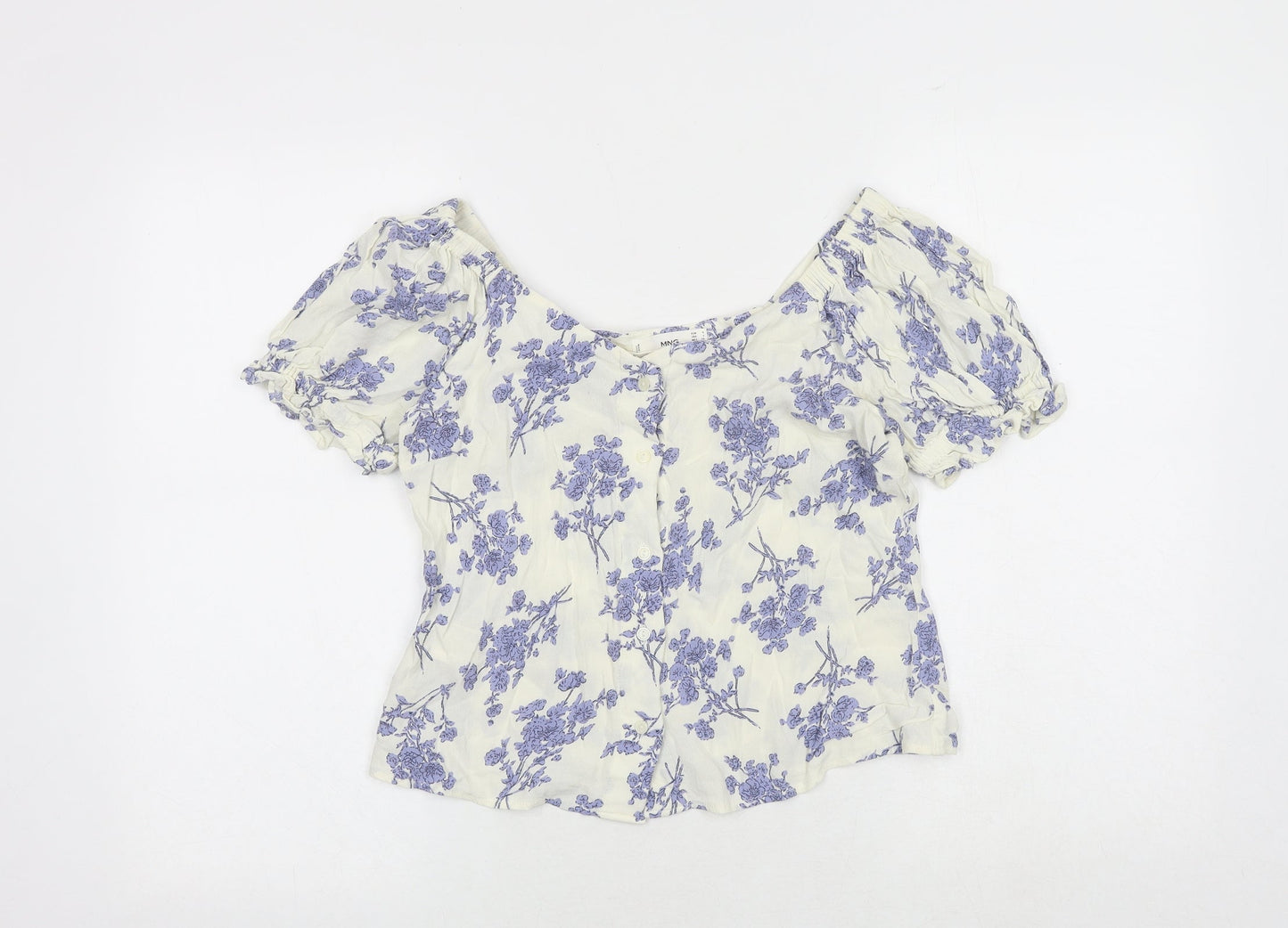 Womens UK Size S Marks and Spencer Ivory Basic Button-Up