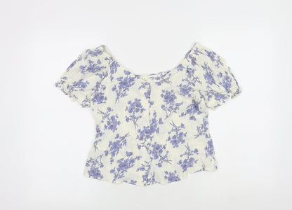 Womens UK Size S Marks and Spencer Ivory Basic Button-Up