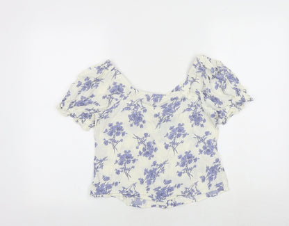 Womens UK Size S Marks and Spencer Ivory Basic Button-Up