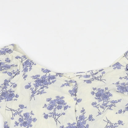 Womens UK Size S Marks and Spencer Ivory Basic Button-Up