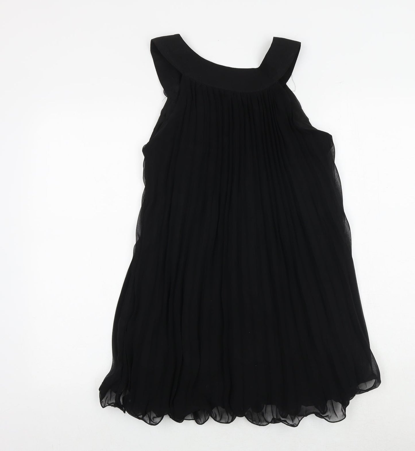 AX Paris Womens Black Polyester A-Line Size 10 Boat Neck Pullover