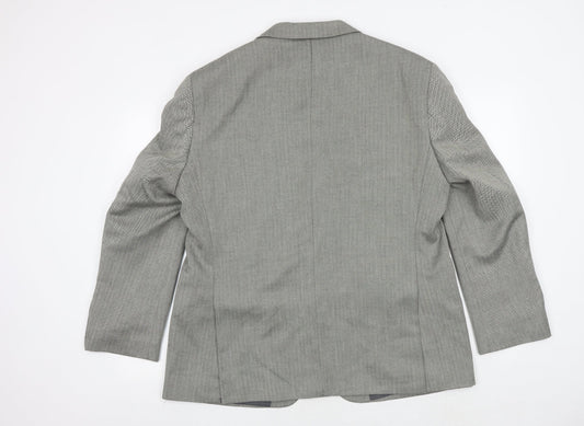 Mens UK Size 42 Impressions Regular Grey Suit Jacket