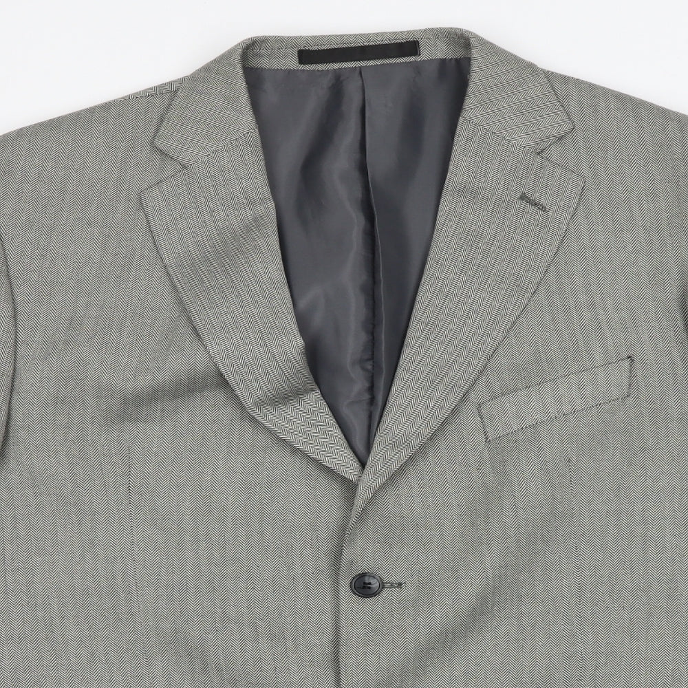 Mens UK Size 42 Impressions Regular Grey Suit Jacket